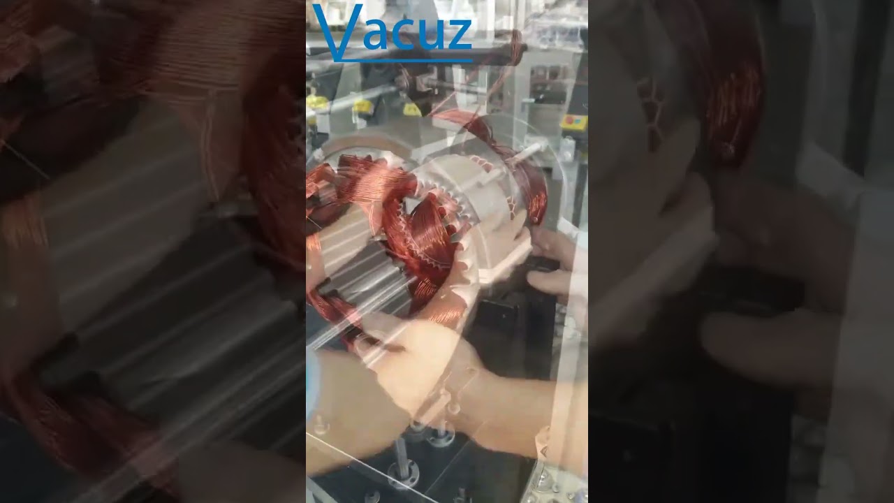 Fully Automatic Induction Motor Stator Coil Insertion Wire Lacing Bonding Binding Machine Process