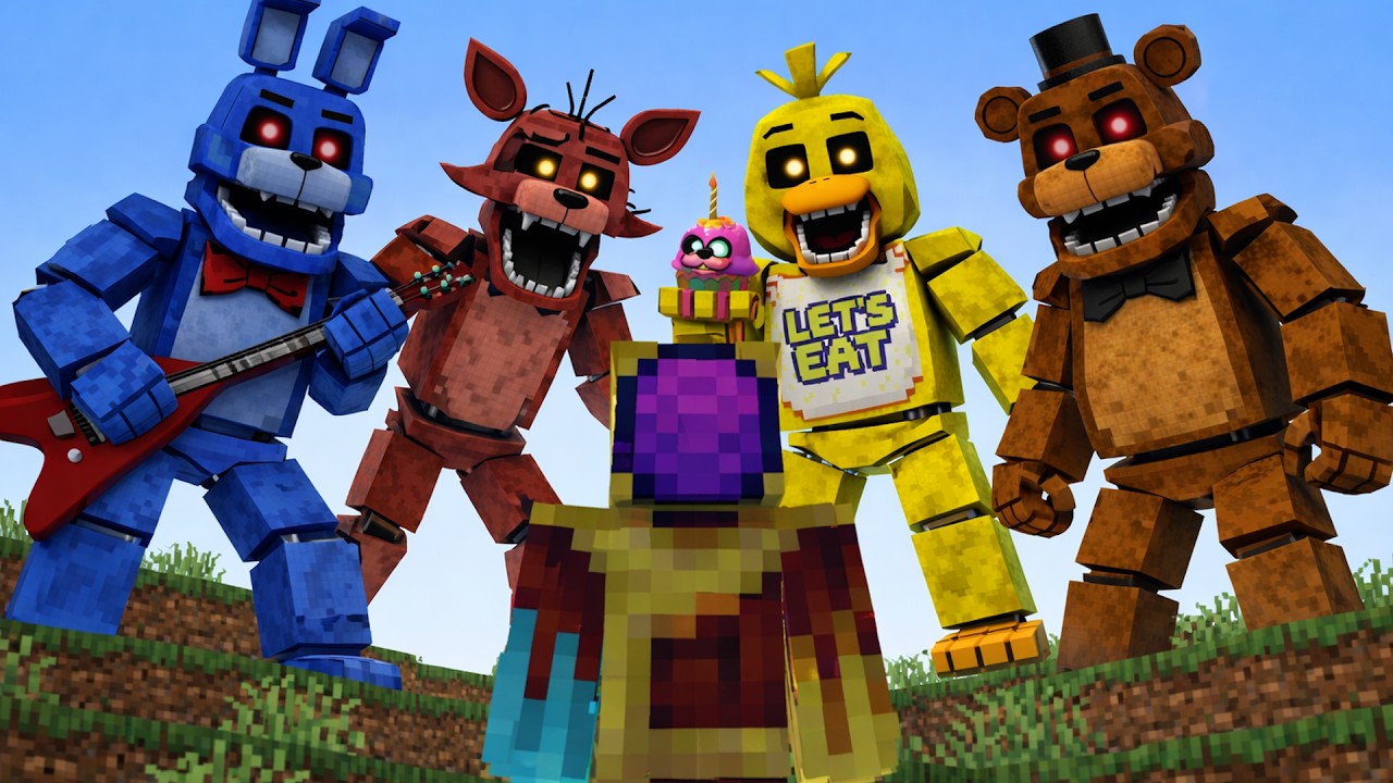 Przechodzę Minecraft, ale wyskakują mi jumpscare'y z serii FNaF!