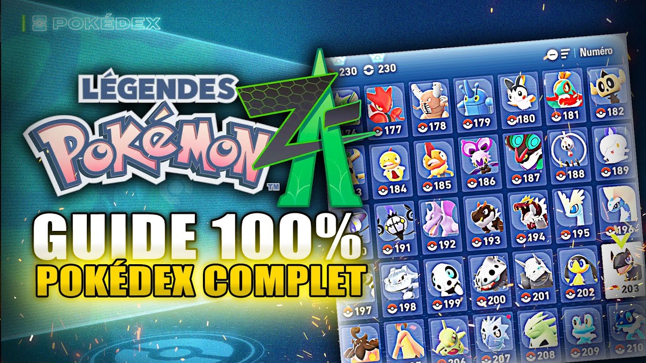 Pok&eacute;mon Legends Z-A : Guide 100% Pok&eacute;dex Complet (Emplacements, Evolutions, &Eacute;change & Codes, ...)