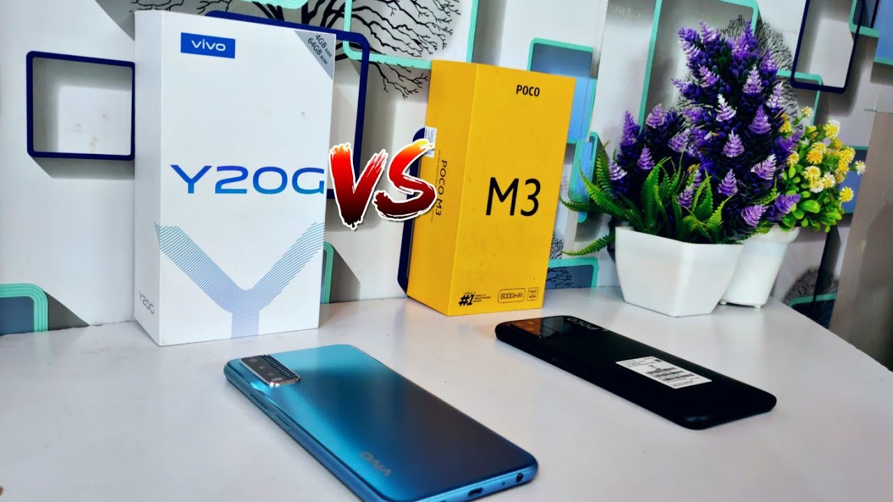 Vivo Y20G 🆚 POCO M3 || Unboxing || Comparison || Setting || Camera || Faceunlock & Fingerprint Test
