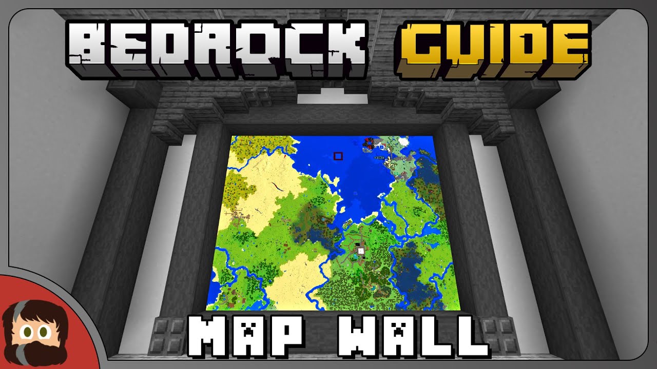 How To Make A MAP WALL | Bedrock Guide | Tutorial Survival Lets Play | Minecraft