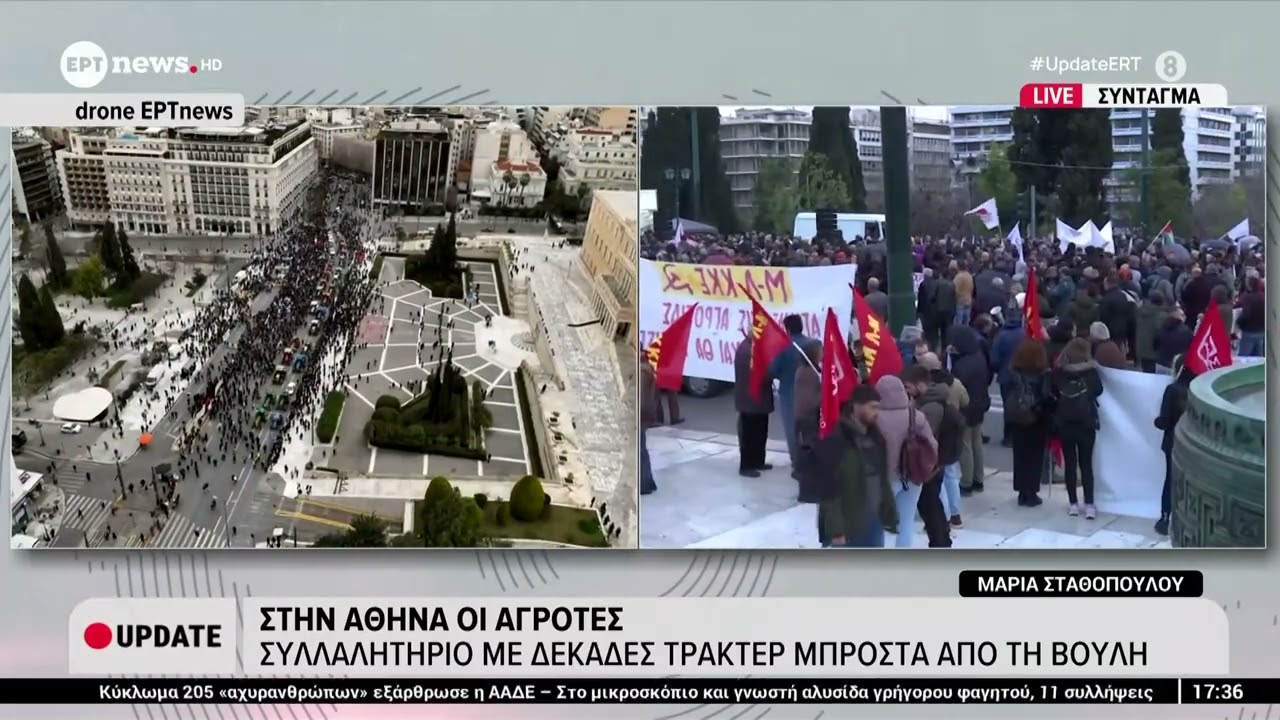 Σύνταγμα: Ξεκίνησαν οι ομιλίες των αγροτών μπροστά από τη Βουλή