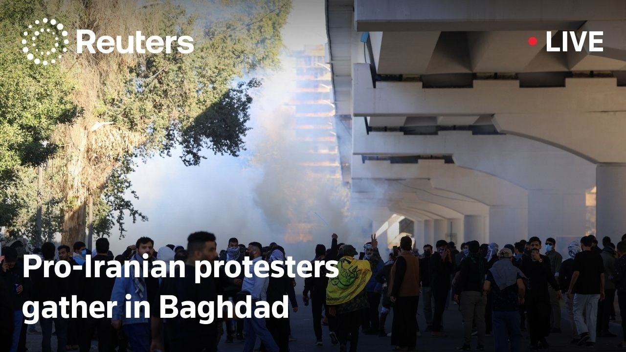LIVE: Pro-Iranian protesters gather in Baghdad after Khamenei death