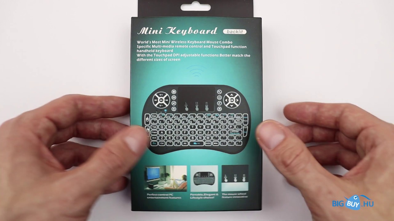 Vezeték nélküli mini billentyűzet, távirányító ( OKOS TV, LAPTOP , PC, XBOX)