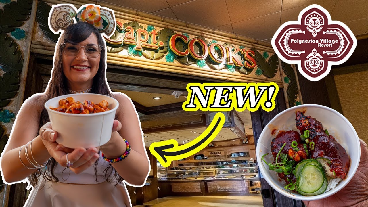 Disney's Polynesian resort NEW MENU 🌊 Disney World Capt. Cook's food review