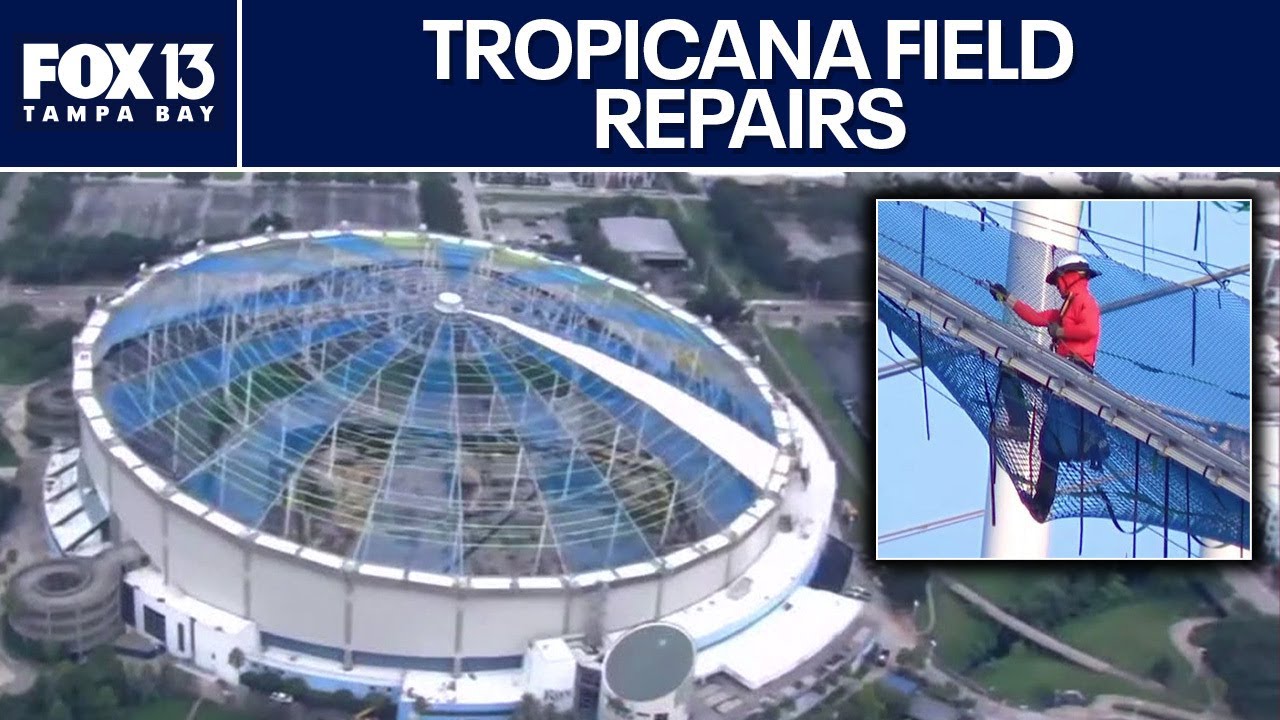 Tropicana Field repairs: Roof installation underway