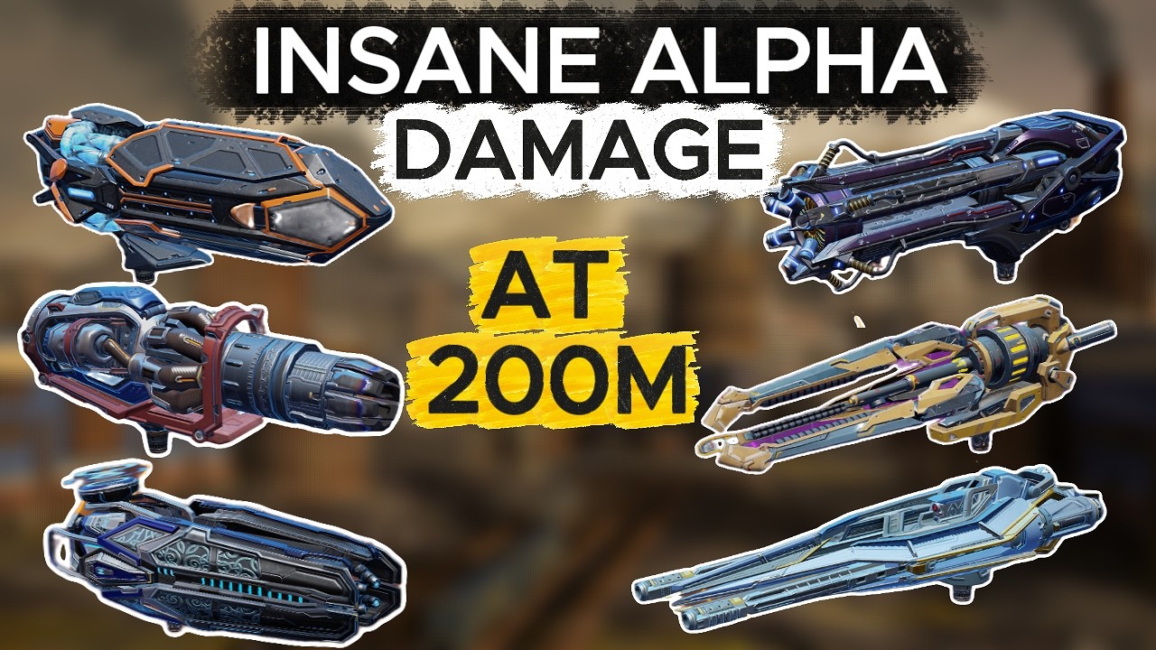 6 ALPHA WEAPONS DAMAGE TEST AT 200M | WAR ROBOTS