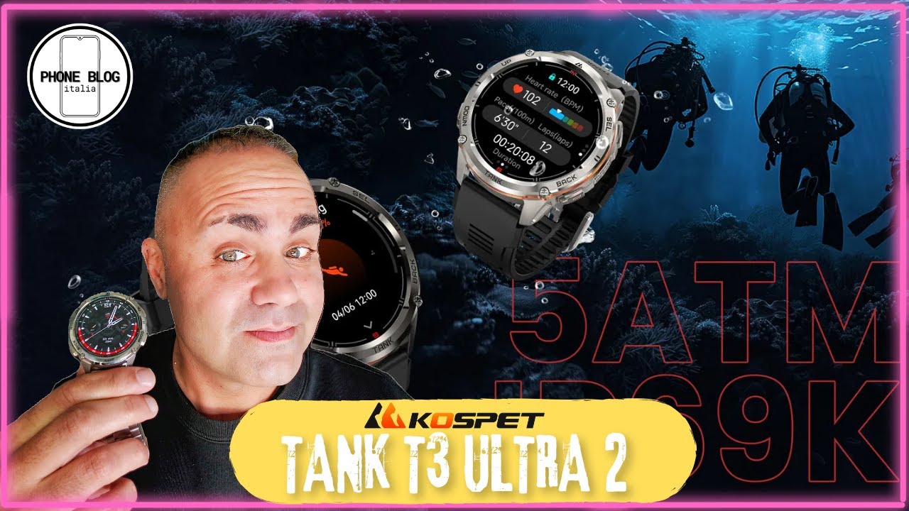 Kospet Tank T3 Ultra 2, lo smartwatch GPS Rugged che devi avere! Per Android e iPhone