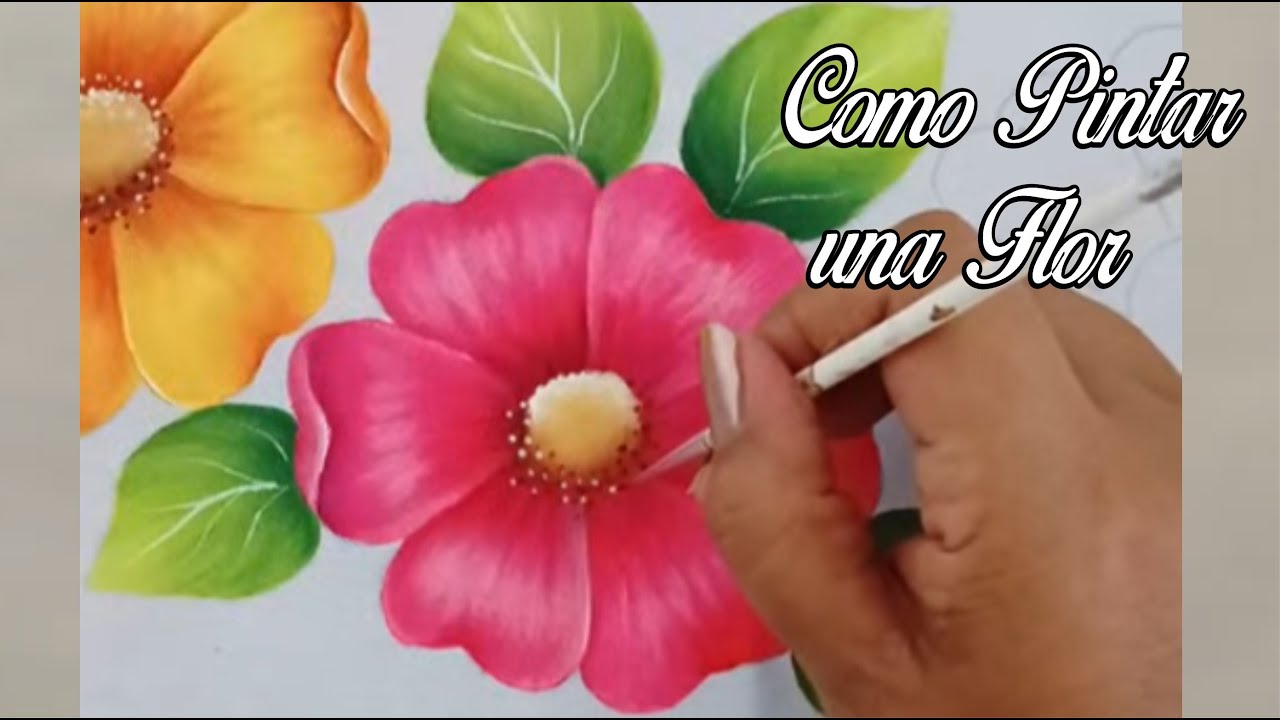 Como Pintar una Flor Sobre Tela