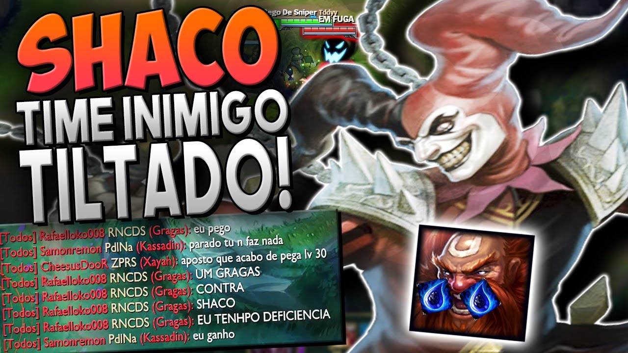 TILTEI GERAL, POR&Eacute;M FIZ AMIZADES! ACREDITAM? - SHACO JUNGLE GAMEPLAY - Festinha do Rodil