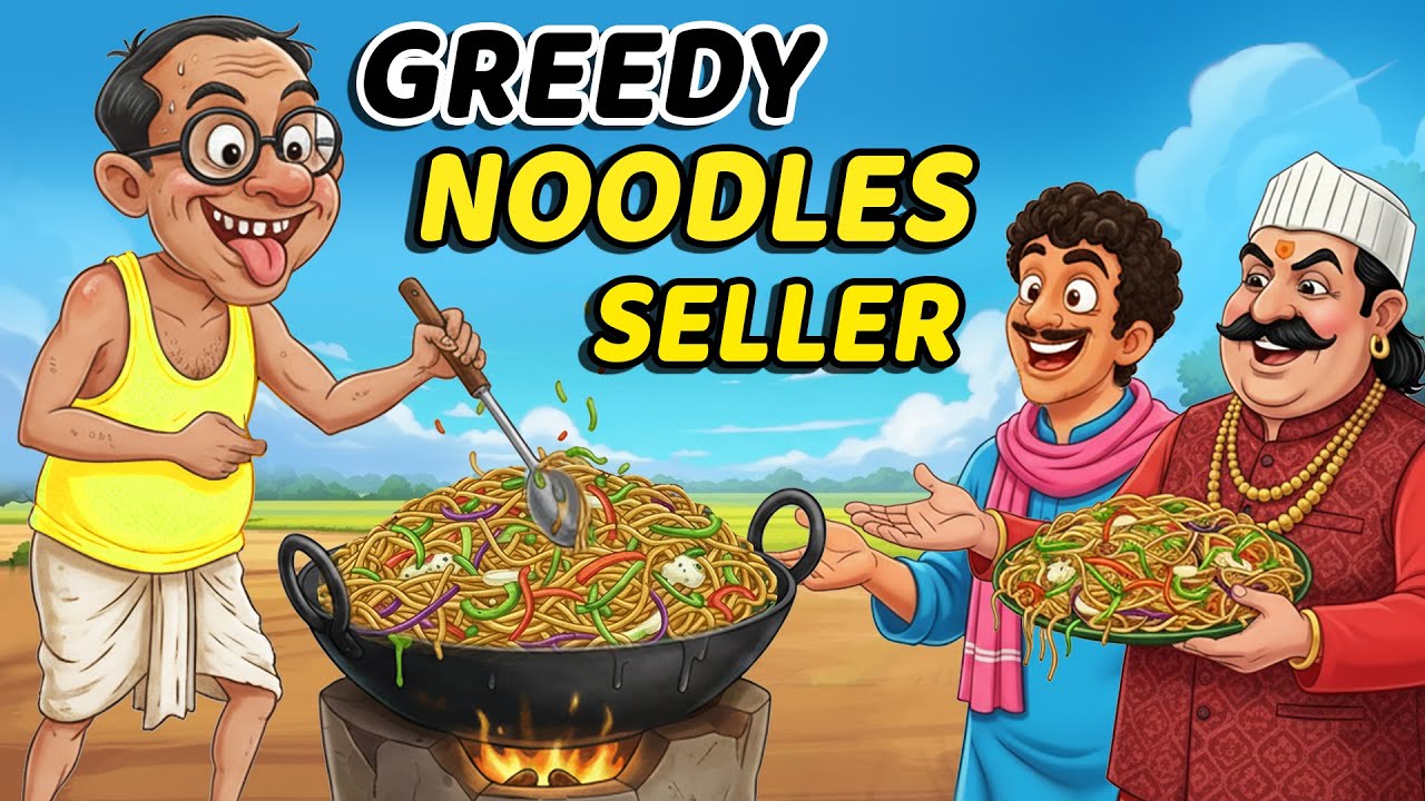 The Greedy Noodles Seller Learn English | English Stories | English Animated Stories | Moral Stories