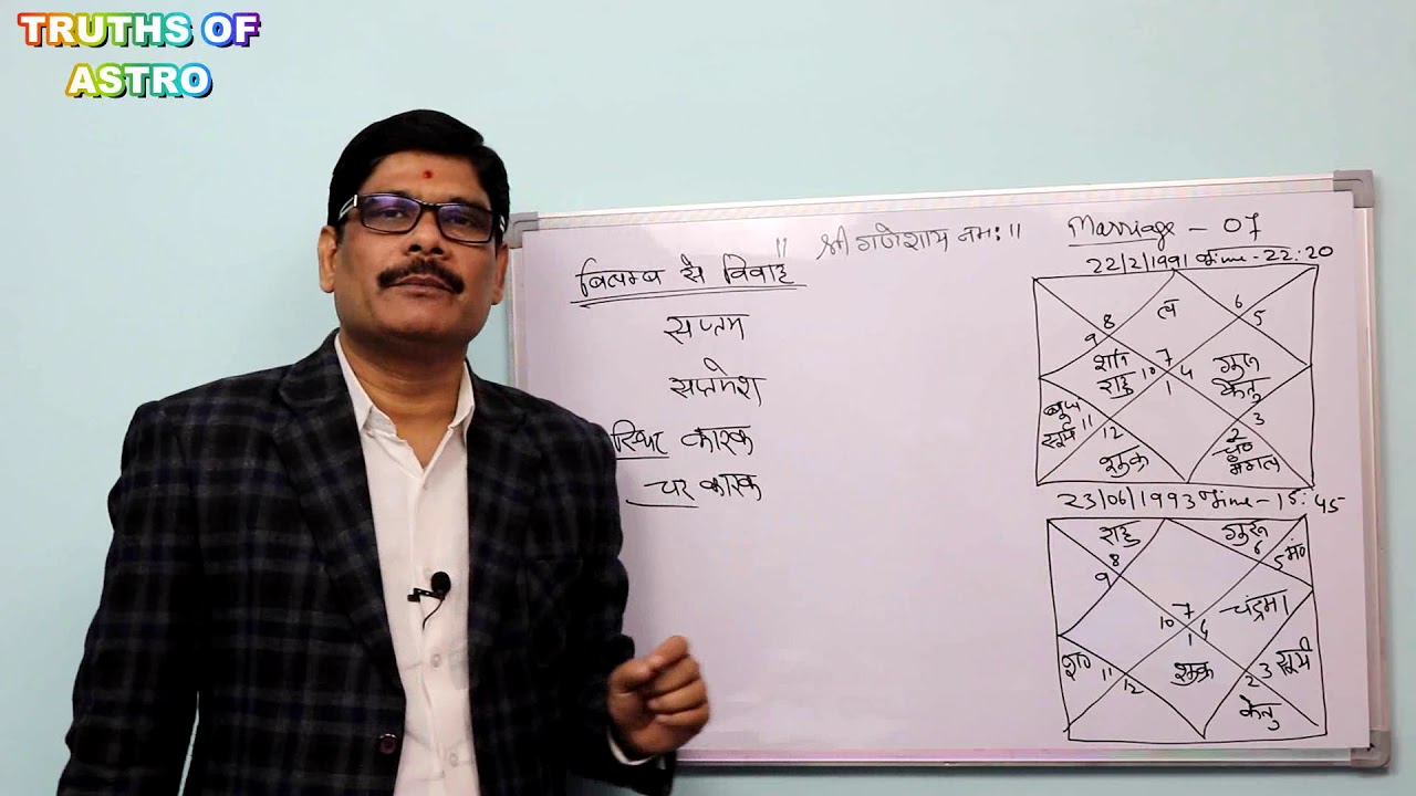 Marriage and marital Life 7,विलम्ब से विवाह के ज्योतिषीय कारण,Astrological reasons for late marriage