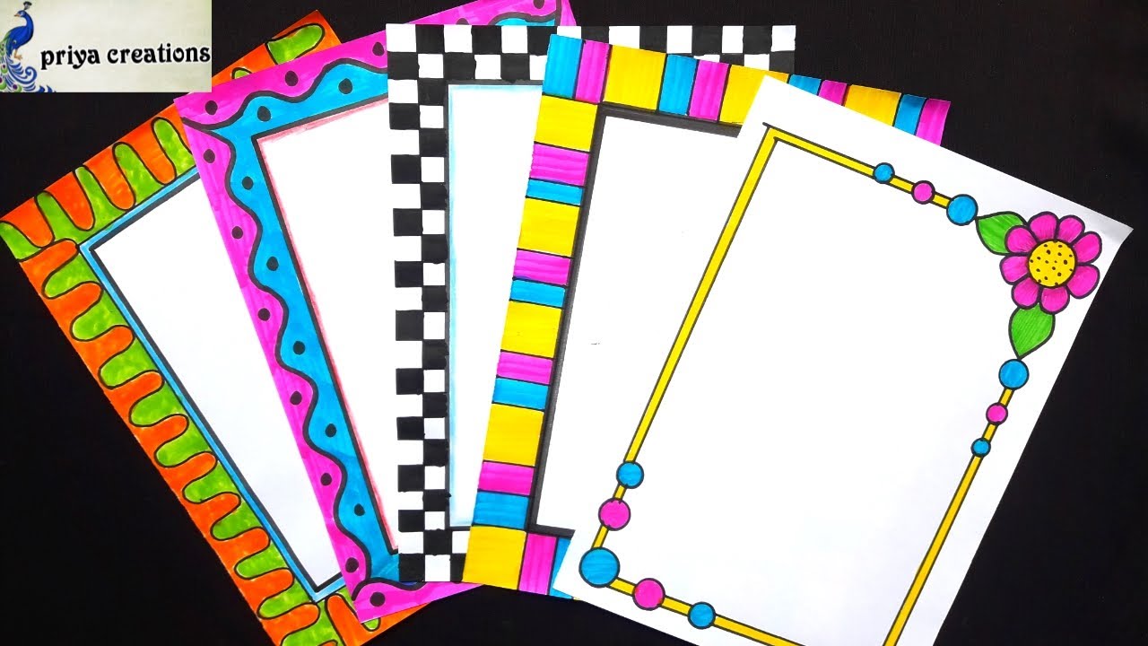 5 Border design for school project/Project File Decoration/simple border designs for assignments