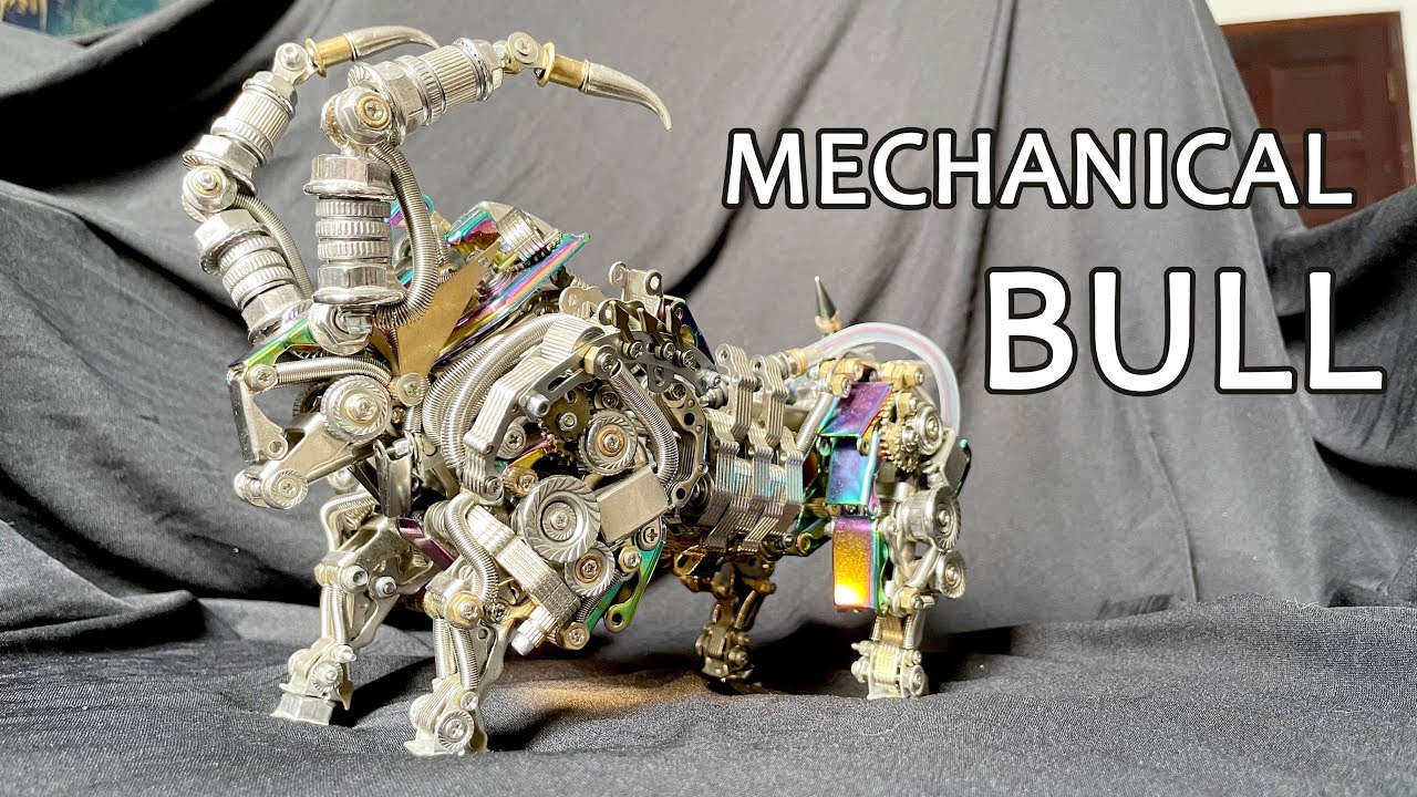 3D Metal Puzzle - 1087Pcs Metal 3D DIY Mechanical Bull Model Assembly | Part 1
