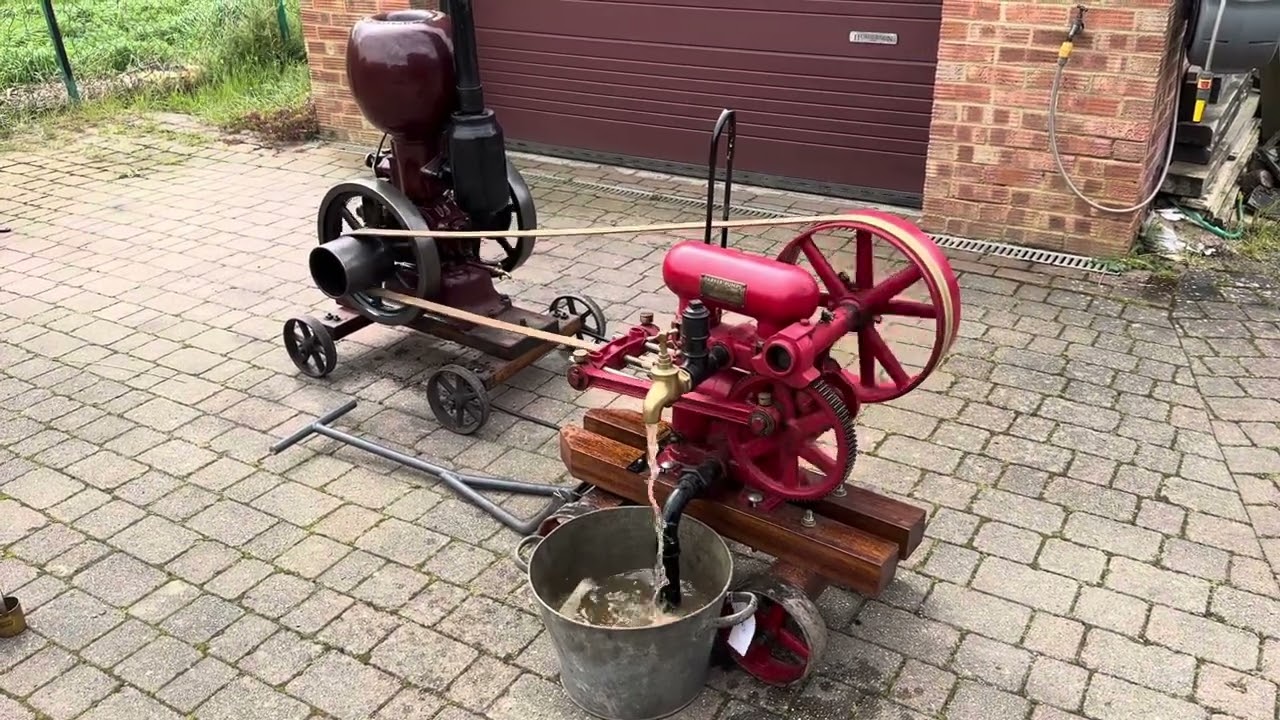 Petter M 3hp Apple top engine driving a Parker water pump