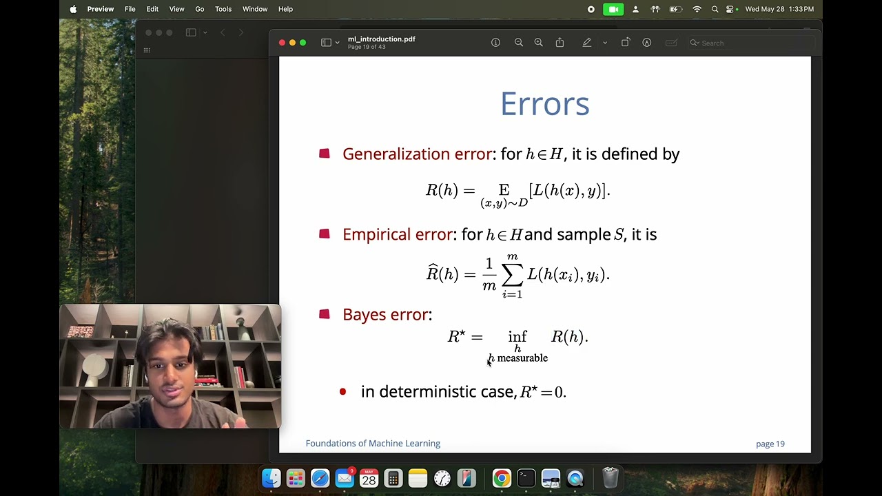 Foundations of Machine Learning 1.2: Framing the Learning Problem (Prof. Mohri, NYU)