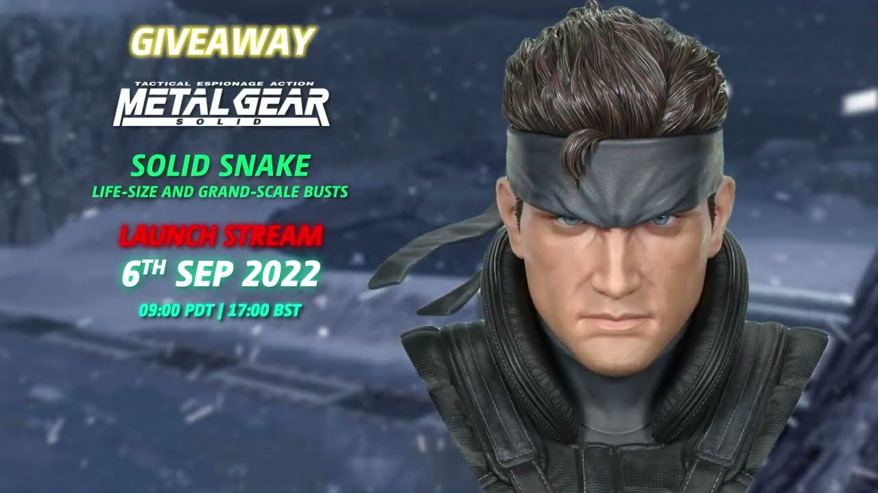 Metal Gear Solid - Solid Snake Life-Size Bust Resin Statue Giveaway