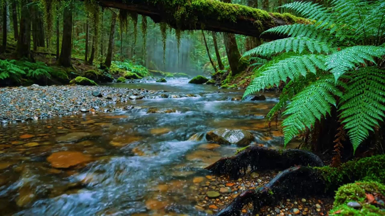 Calming Forest Ambience Birds Singing Beautiful Stream Sounds for Deep Sleep🌿 Study Focus, Medicine