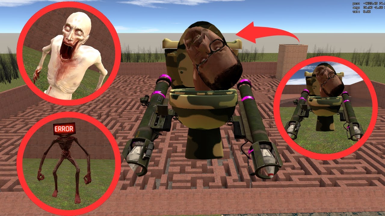 SKIBIDI TOILET vs ERROR HEAD vs SCP 096 in Fighting Garry's Mod! #garrysmod #gmod #skibiditoilet