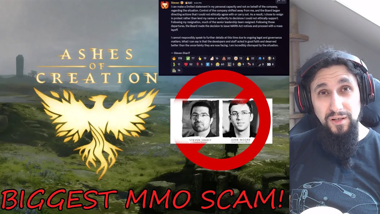 Ashes of Creation Leadership RUNS after FIRING Staff in the BIGGEST MMO SCAM of all time!