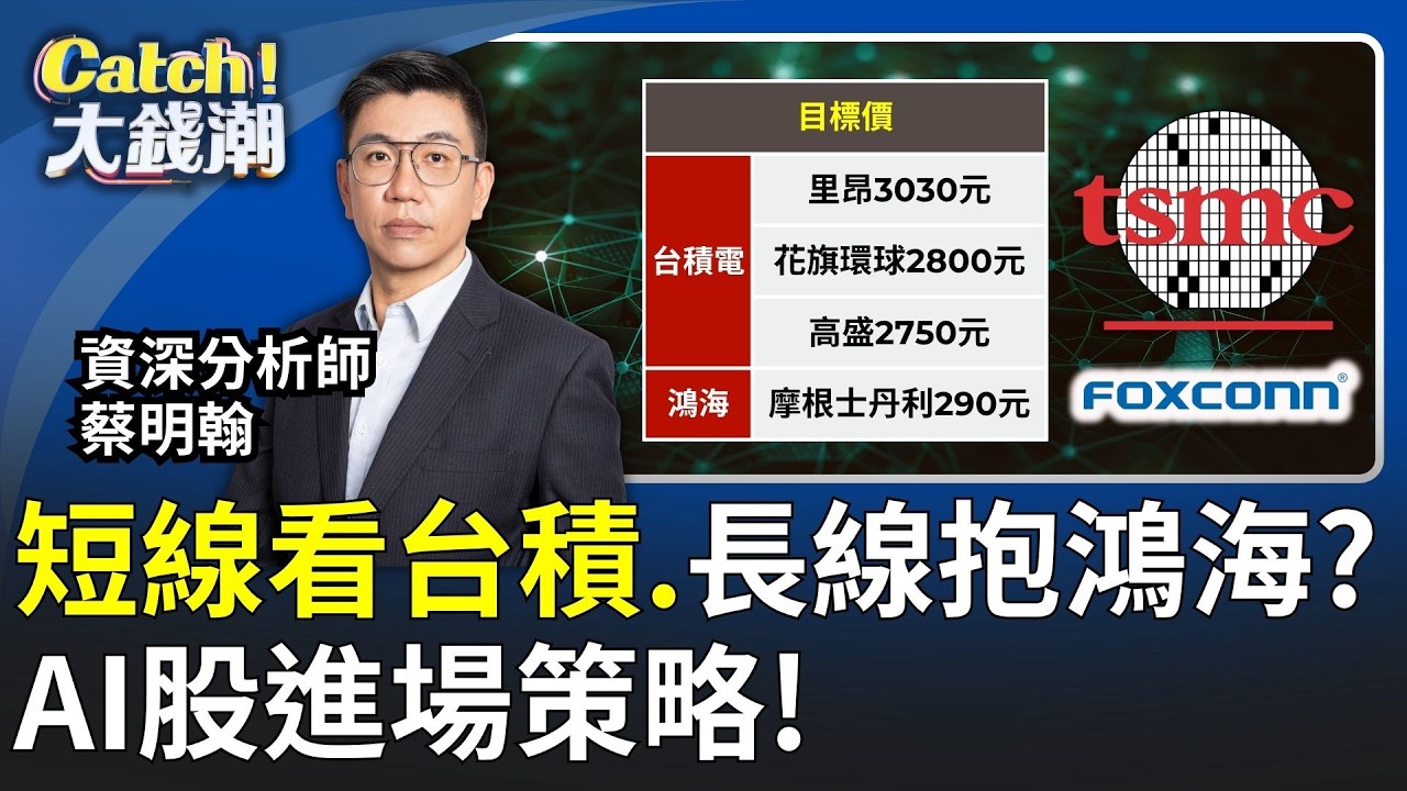 AI股進場策略?短線看台積.長線抱鴻海?科技巨頭軍備競賽!晶片股持續跑贏大盤?│20260413│Catch大錢潮 feat.蔡明翰