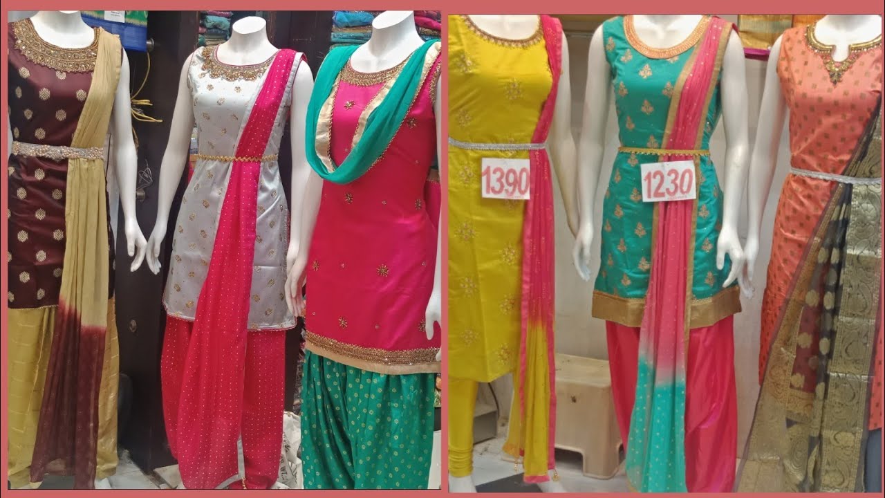 unique collection of patiyala & straight cut long dresses / with price & address/ Kukatpally