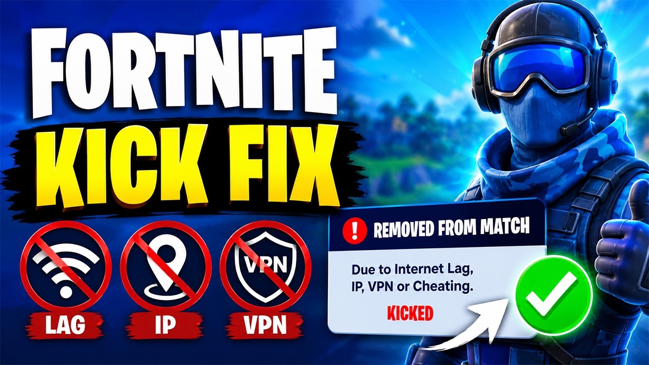 Как исправить ошибку &laquo;Fortnite&raquo;: игрок был удалён из матча из-за интернет-задержки, IP, VPN или м...
