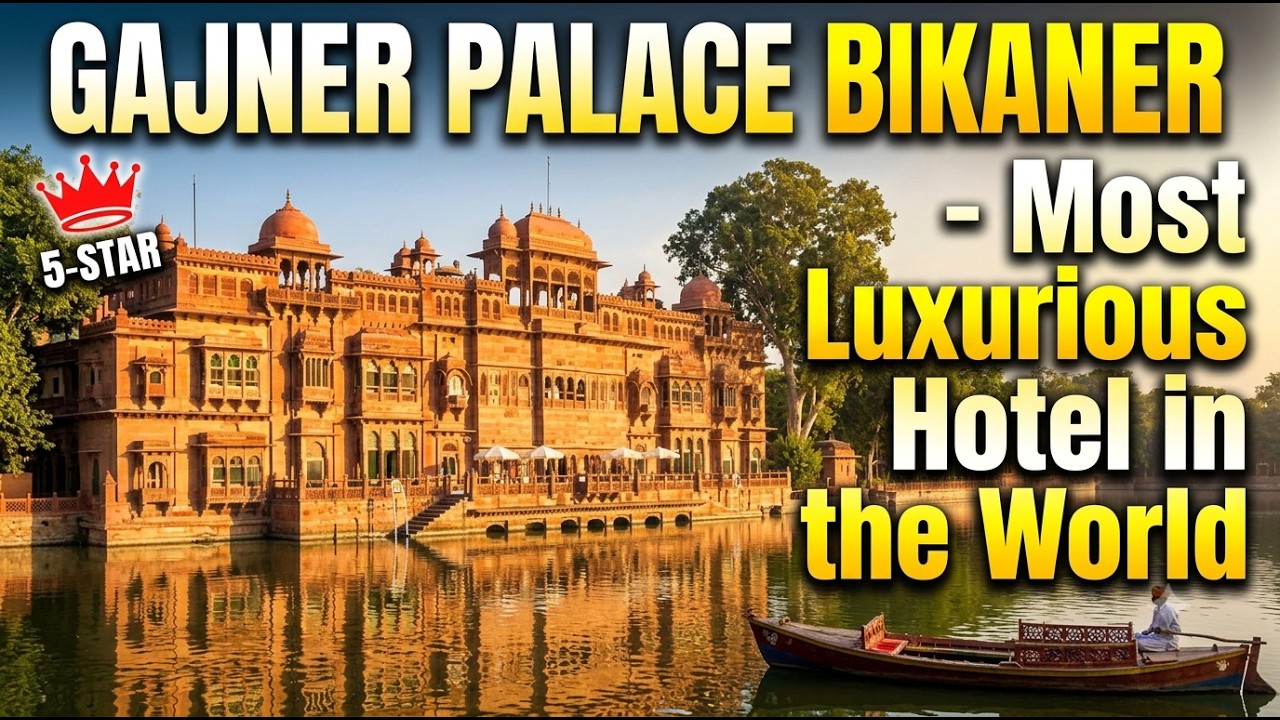 The Secret Lakeside Palace of Rajasthan | Gajner Palace Bikaner Tour 🏰🌅