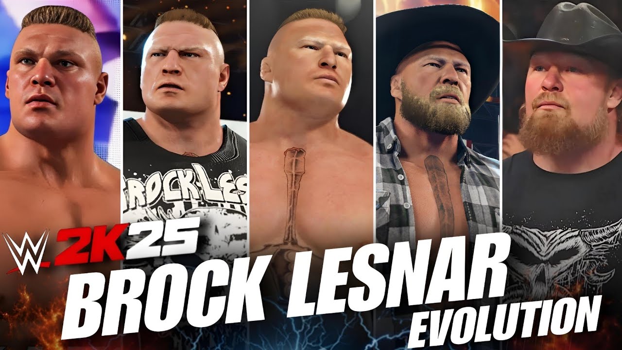 WWE2K25 Brock Lesnar EVOLUTION w/ All Entrances ! (2002-2025)