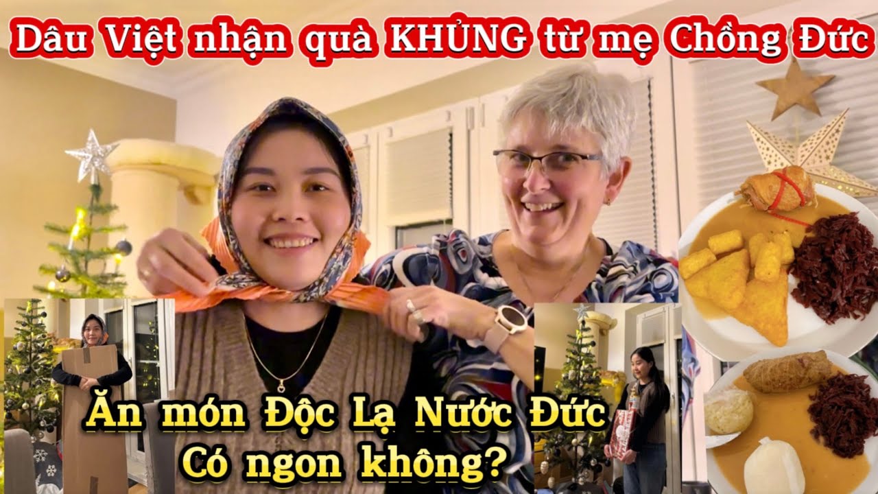 🇩🇪#75. D&Acirc;U VIỆT NHẬN QU&Agrave; KHỦNG TỪ NH&Agrave; CK ĐỨC DỊP GI&Aacute;NG SINH| ĂN THỬ M&Oacute;N ĐỘC LẠ NƯỚC ĐỨC TỪ MẸ CK