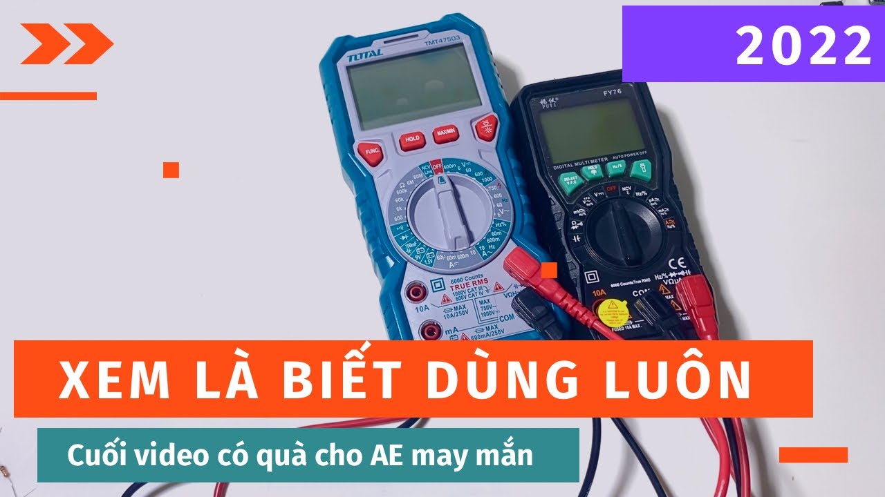Cách dùng đồng hồ vạn năng CHI TIẾT NHẤT - Cùng Total TMT47503 - Có quà cho AE nào may mắn nhất