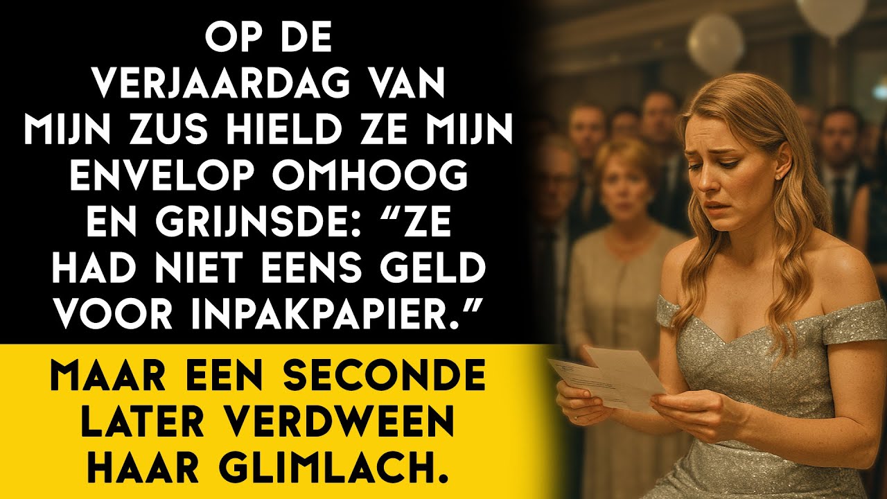 De verjaardag van mijn zus verliep volgens plan... totdat ze mijn envelop opende