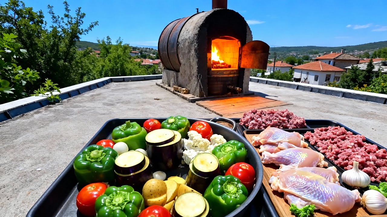 “INSANE Outdoor Iranian Dolma! Cooked in a Homemade Barrel Oven!”