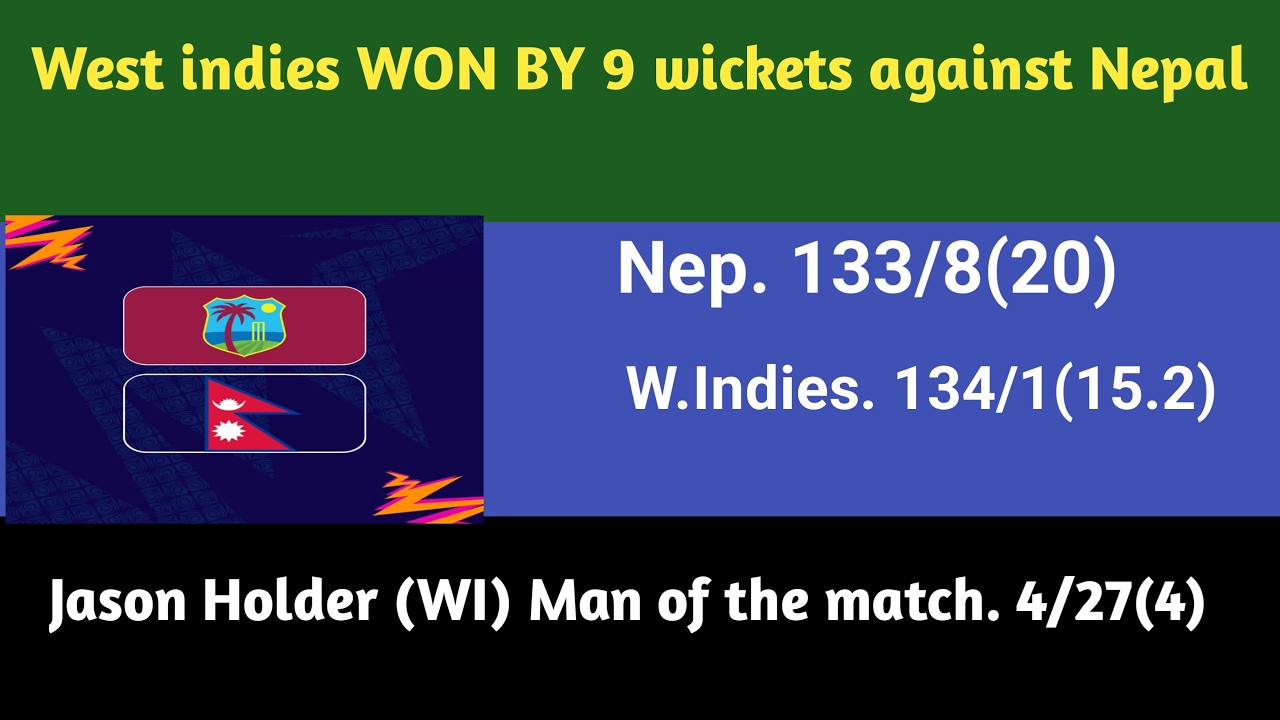 Jason Holder & Shai Hope Destroy Nepal! West Indies vs Nepal Highlights & Review