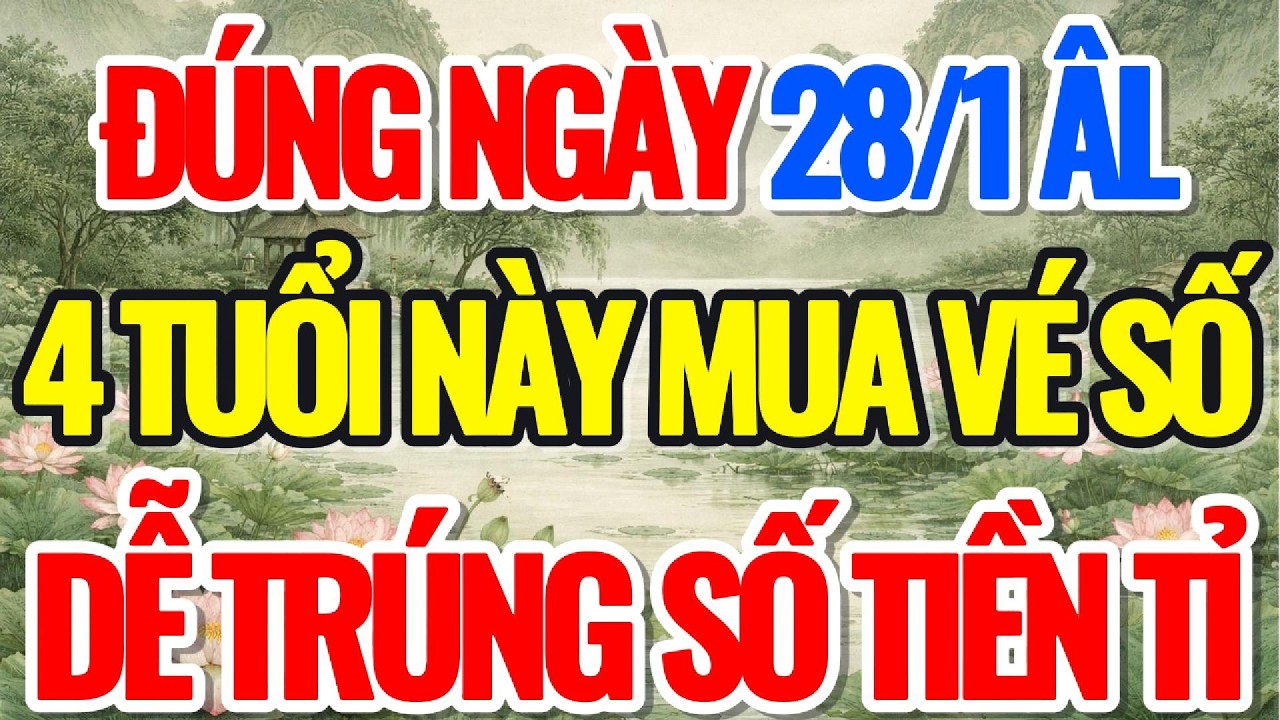ĐÚNG NGÀY 28/1 ÂL, 4 TUỔI NÀY MUA VÉ SỐ, DỄ TRÚNG SỐ TIỀN TỈ - Lời Phật Dạy #loiphatday #phongthuy