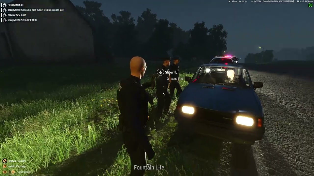 Collide with Cruiser [VPD] Cadet Logan Carney Arma Life Police (Fountain Island RP) #armareforger