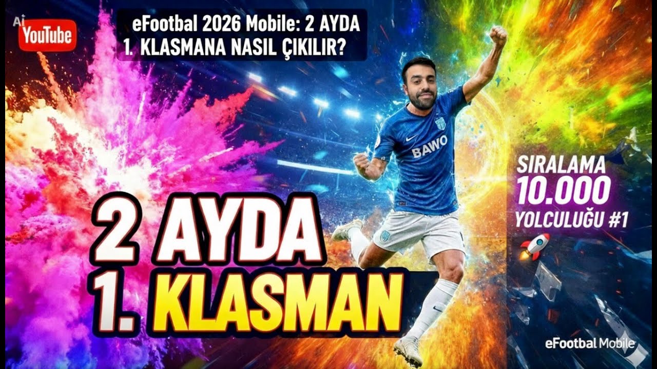 eFootball 2026 Mobile: 2 AYDA 1. KLASMANA NASIL ÇIKILIR? 🚀 (RANK 10.000 Yolculuğu #1)