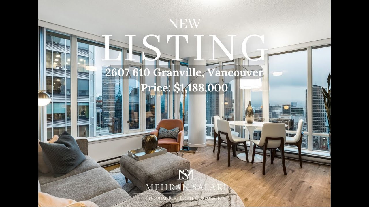 📍2607-610 Granville St, Vancouver 2 Bed 2 Bath + Flex. 888sqft with views