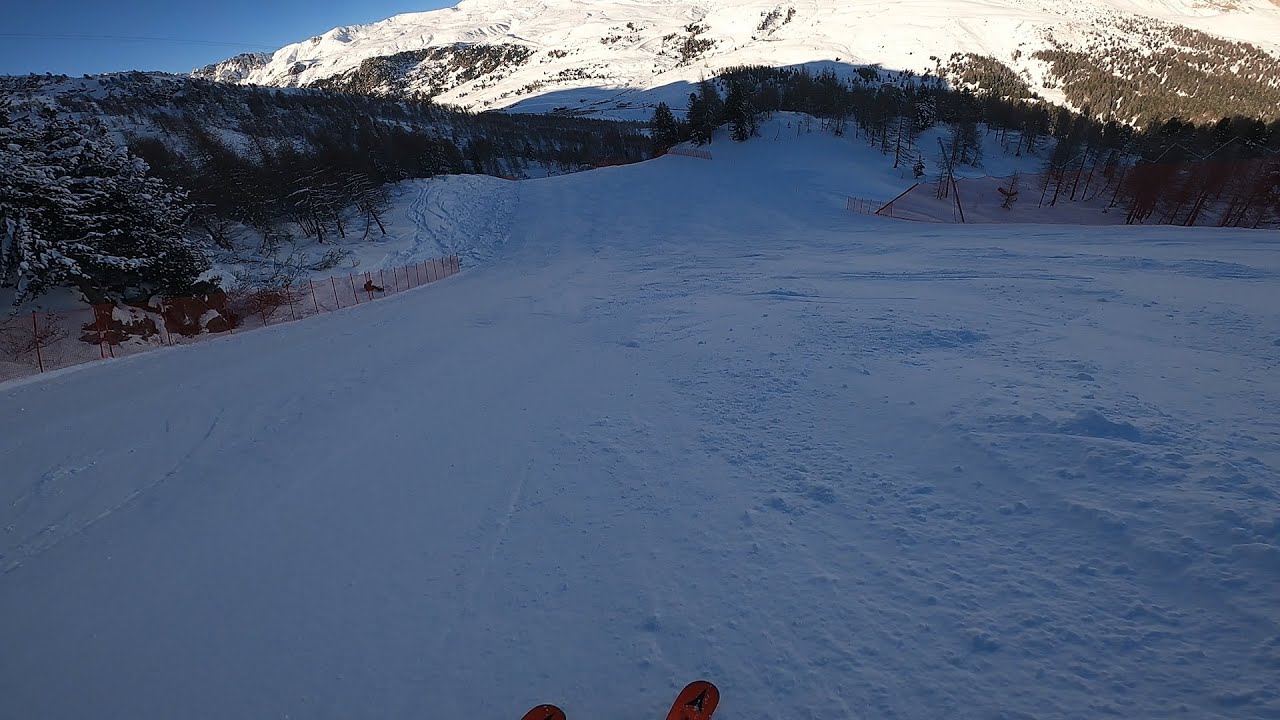 Discesa pista nera LA VOLATA di Passo S.Pellegrino - inverno 2022-23