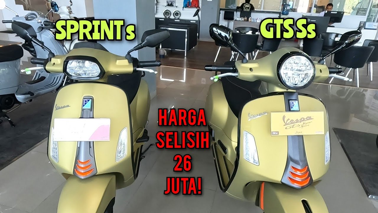 GOLD‼️ PERBANDINGAN VESPA GTs SUPER SPORT & SPRINT s GREEN AMBIZIONE ‼️
