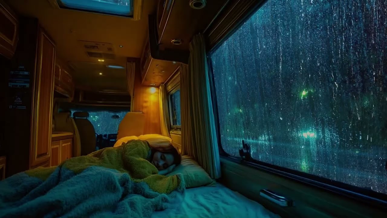 Rain & Thunder Sounds | Heavy Rain on Rain Harbor Drive for Sleep, Relaxation & Focus