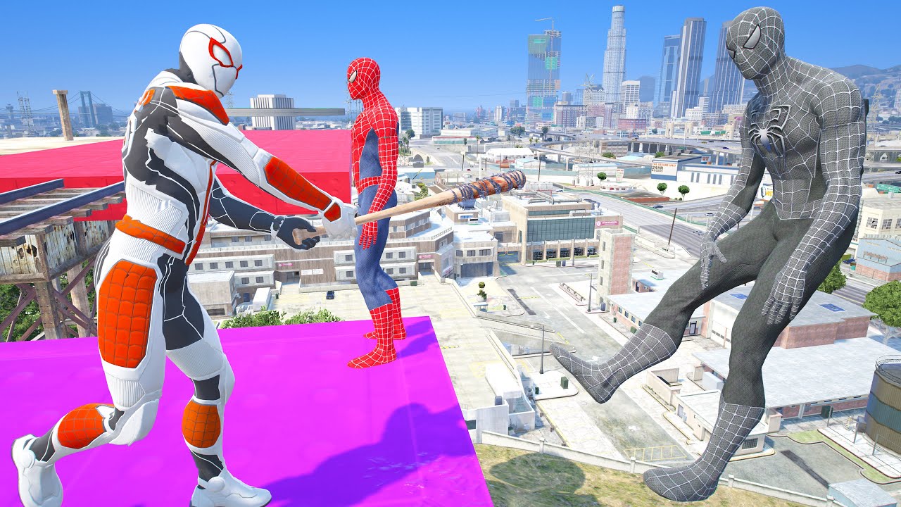 GTA 5: THAT WAS BRUTAL! SPIDER-MAN WITH A BASEBALL BAT vs  SUPERHEROES! (Euphoria Physics) Ep.93