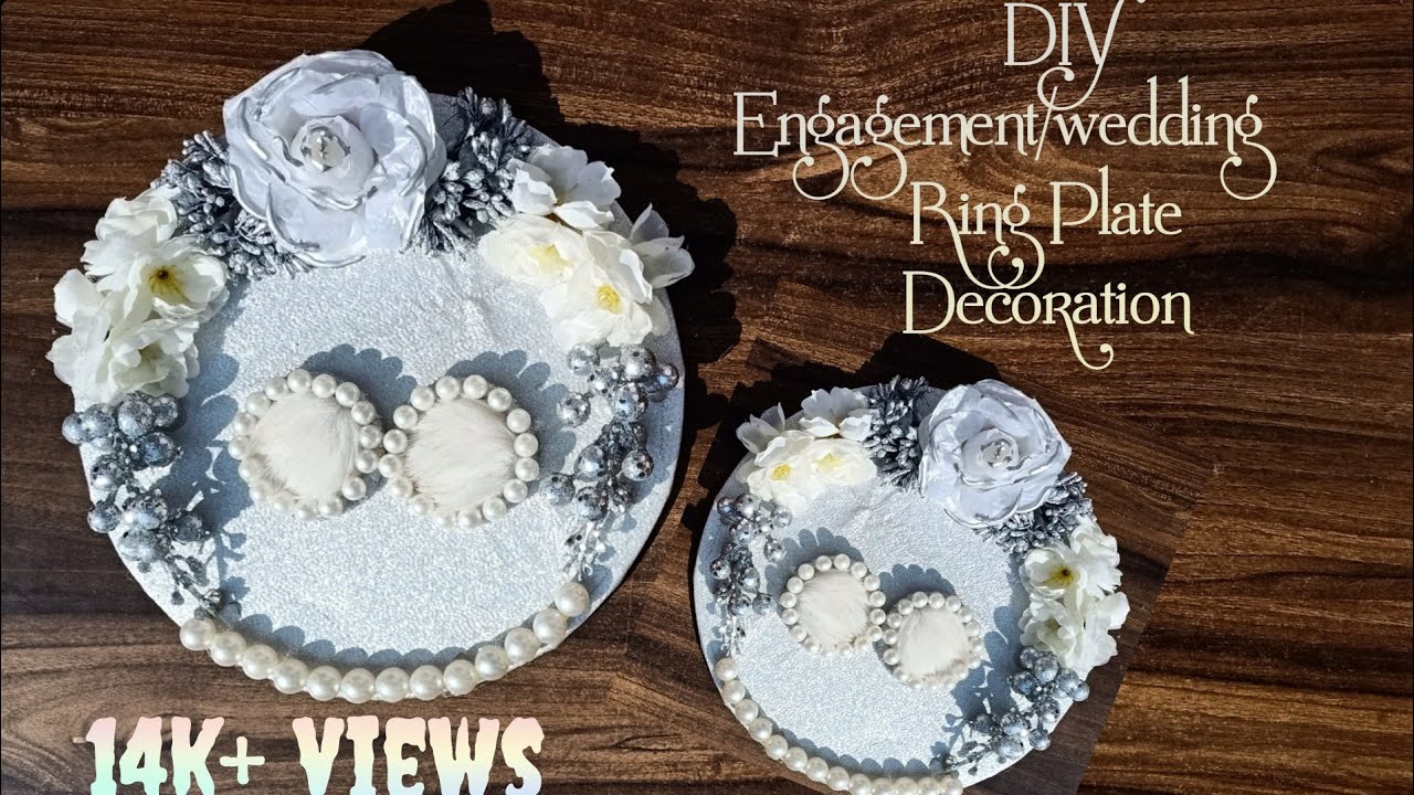 DIY Engagement Ring Platter || Ring Plate Decoration Idea || Stylish Engagement Ring Platter | #TRD