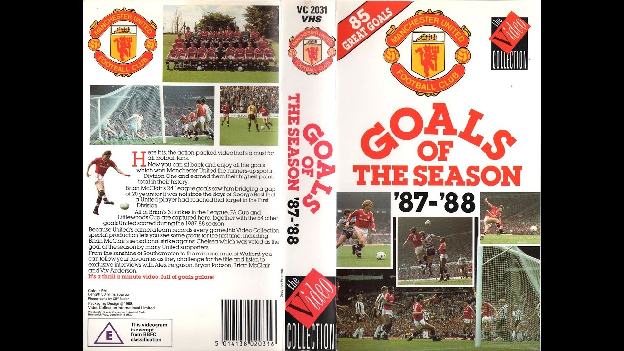 Manchester United Goals of The Season 87-88 (1988 UK VHS)