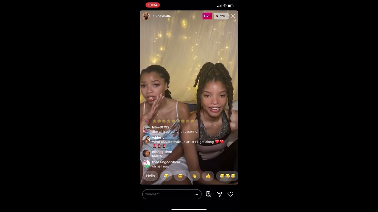 HALLE AND CHLOE BAILEY TALKS DIRTY ON  LIVE