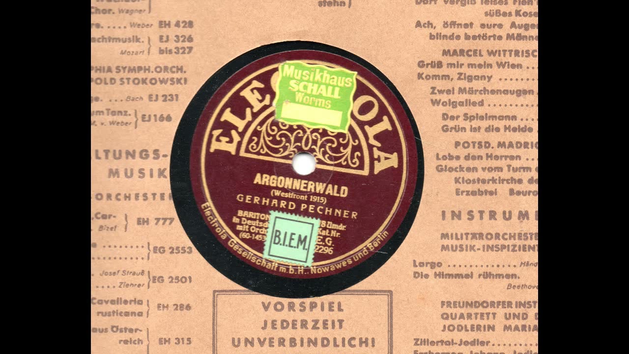 Argonnerwald-Lied (Argonnerwald um Mitternacht) + In einem Polenstädtchen (1915)