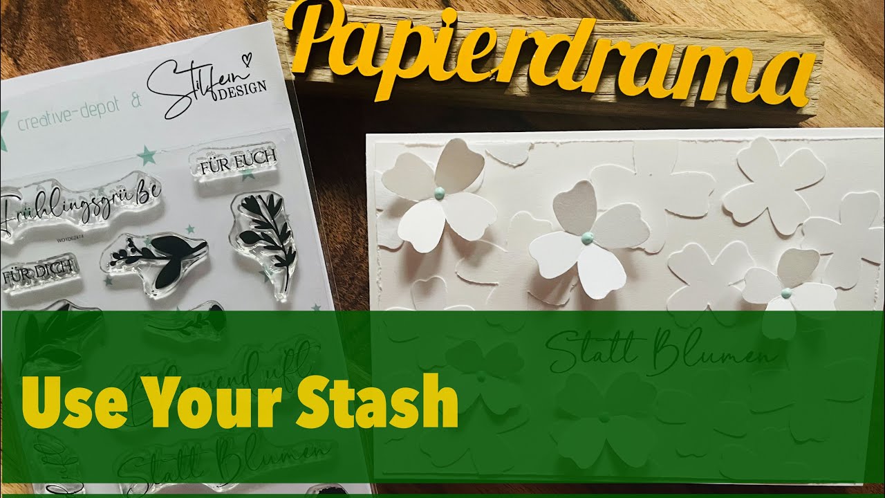 Karte basteln | weiße Papierreste | DIY | Papierdrama 😍🐰 [watch me craft]