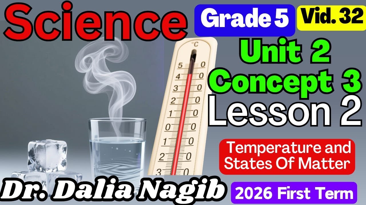 ساينس خامسة ابتدائى ترم اول 𝟐𝟎𝟐𝟔- 𝐒𝐜𝐢𝐞𝐧𝐜𝐞 𝐆𝐫𝐚𝐝𝐞 𝟓 𝐔𝐧𝐢𝐭 𝟐  𝐂𝐨𝐧𝐜𝐞𝐩𝐭 3  𝐋𝐞𝐬𝐬𝐨𝐧 2