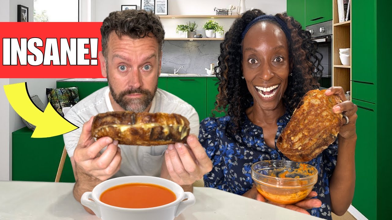 We Tried Classic American Grilled Cheese And Tomato Soup For the First Time! 