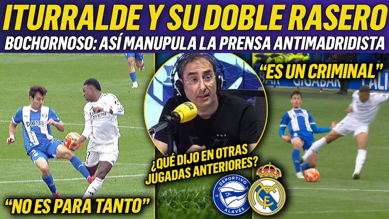 🚨 ASÍ BLANQUEAN ITURRALDE y la BASURA de la SER las ENTRADAS VIOLENTAS contra el REAL MADRID